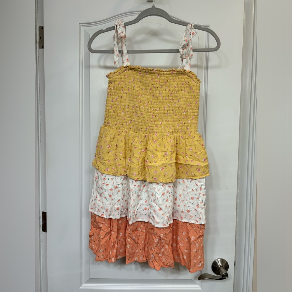 Smocked floral dress